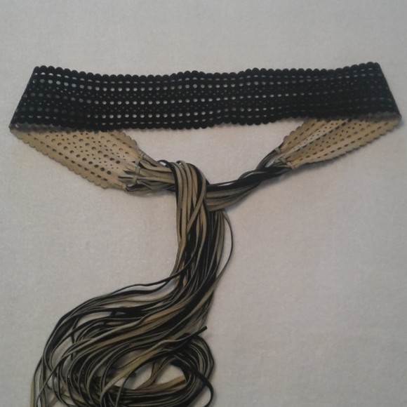 ❤SALE 2 FOR 30❤ Boho hippy festival perforated pierced fringe belt - Picture 5 of 9